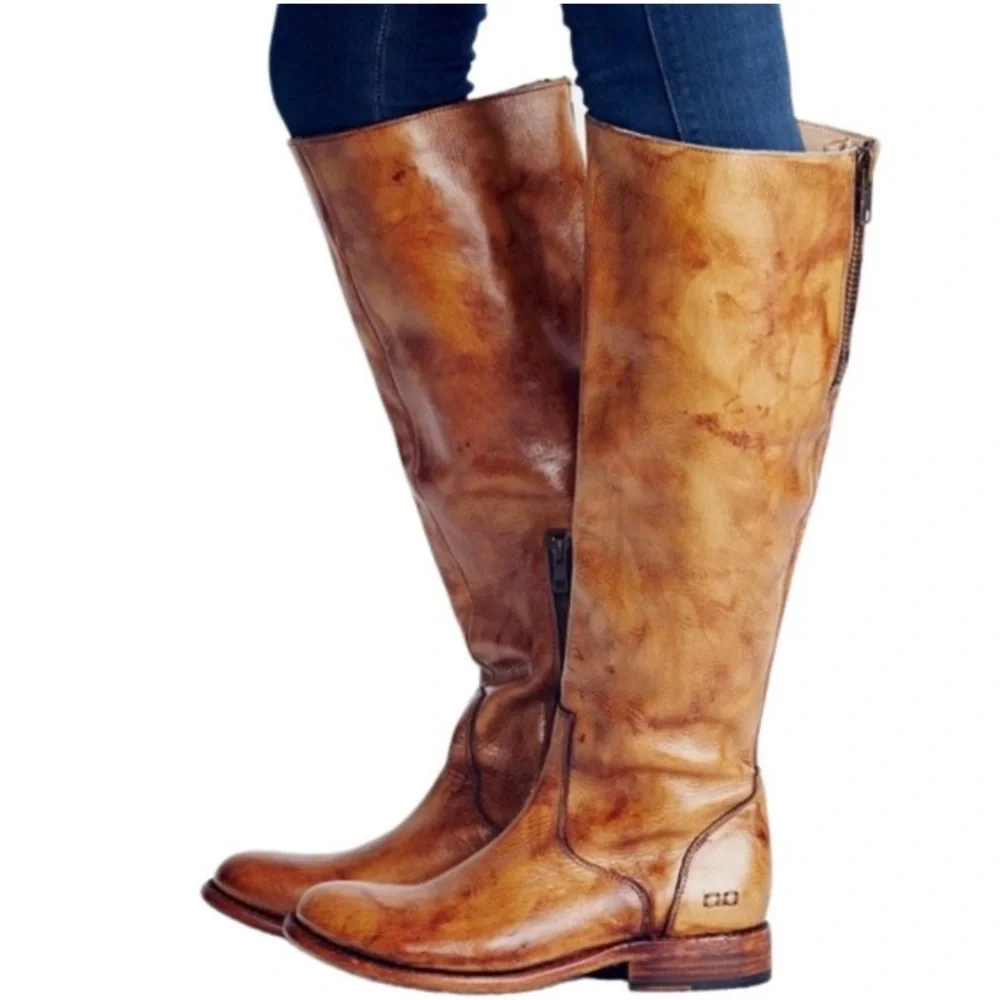 🔥NWT BED|STU Tess Windsor Tan Glaze Riding Boots Size 8.5 - Picture 1 of 13